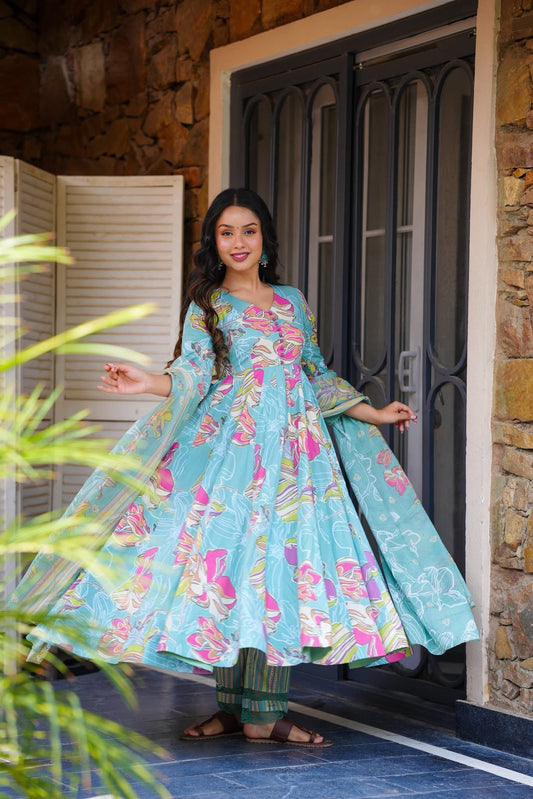 Jaipuri Riwaaz Cotton Suit Set