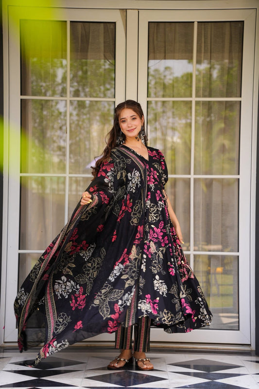 Garnet Glow Cotton Suit Set