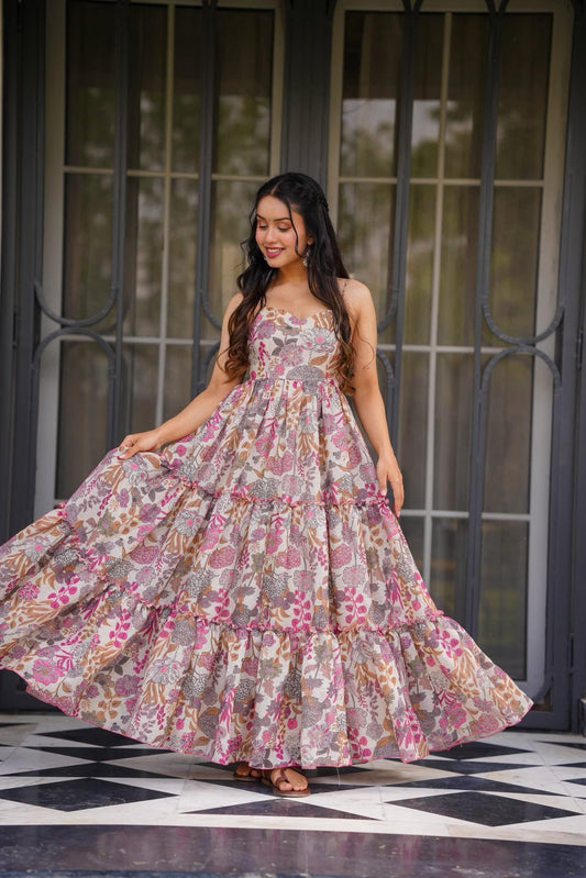 Ornate Petals Maxi Dress