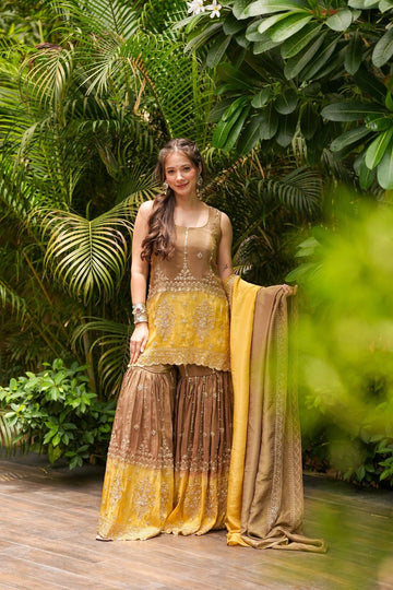 Tishya Cosmos Sharara Set