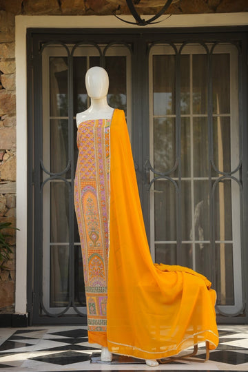 Saffron Soul Unstitched Suit Set