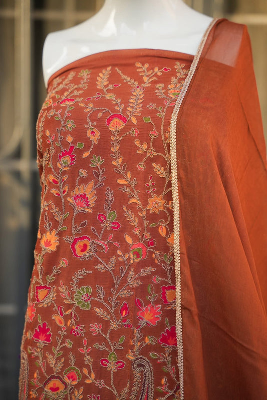 Amaya Embroidered Unstitched Suit Set