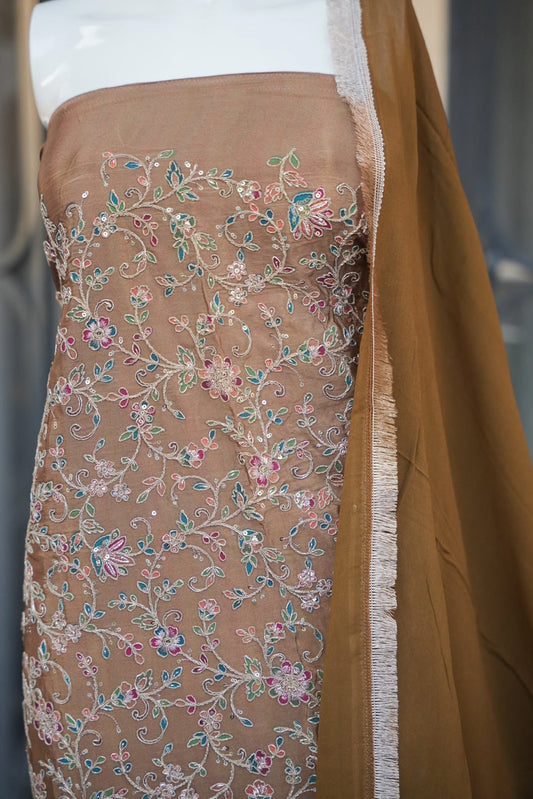 Amara Embroidered Unstitched Suit Set