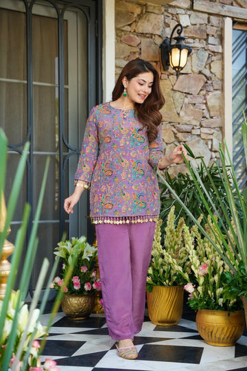 Lilac Noor Heavy Wedding Co-ord Set