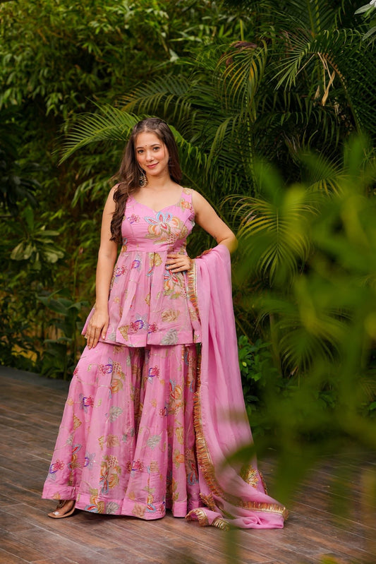 Gulveen Glint Sharara Set