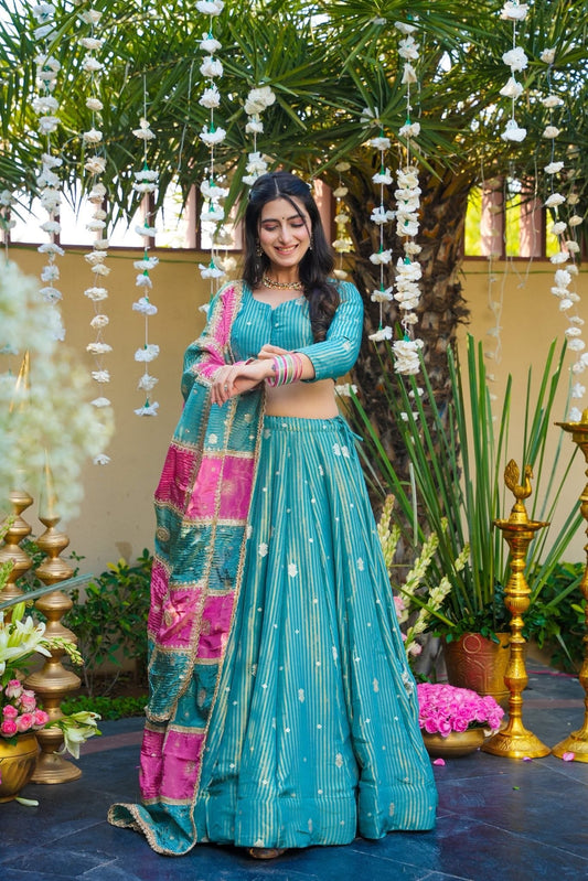 Lishara Banarasi Silk Bridesmaid Lehenga Set