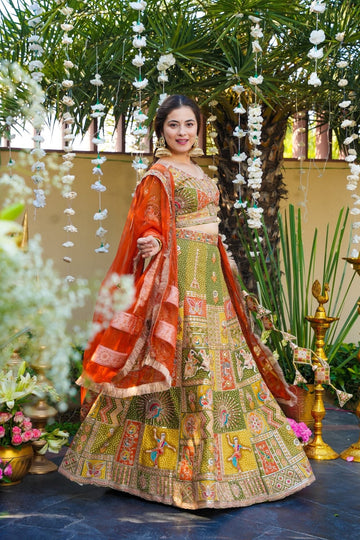 Monarch Regent Embroidered Silk Lehenga Set