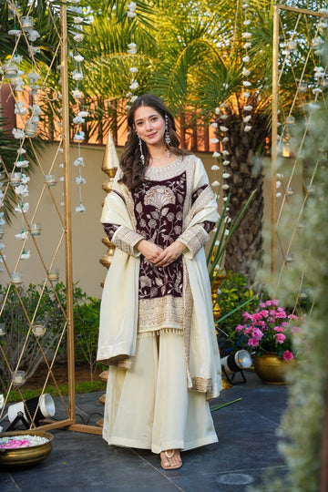 Zarmina Taj Velvet Sharara Set