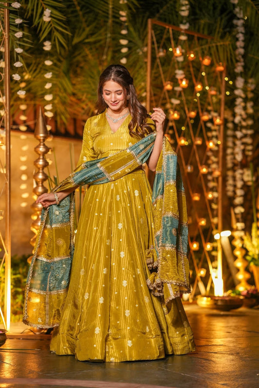 Roopika Banarasi Silk Wedding Wear Lehenga Set