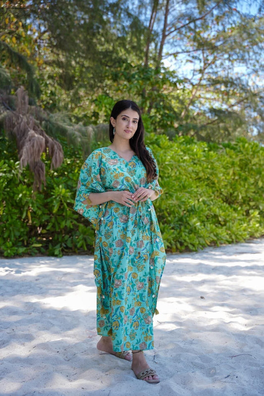 Verdant Petal kaftan