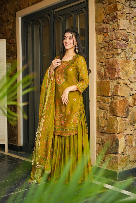 Haritaara Chinon Sharara Set