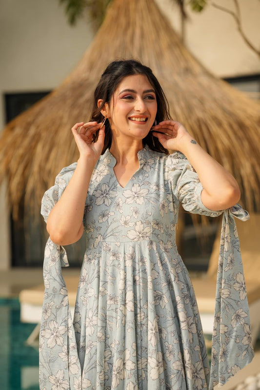 tracy cotton floor length dress