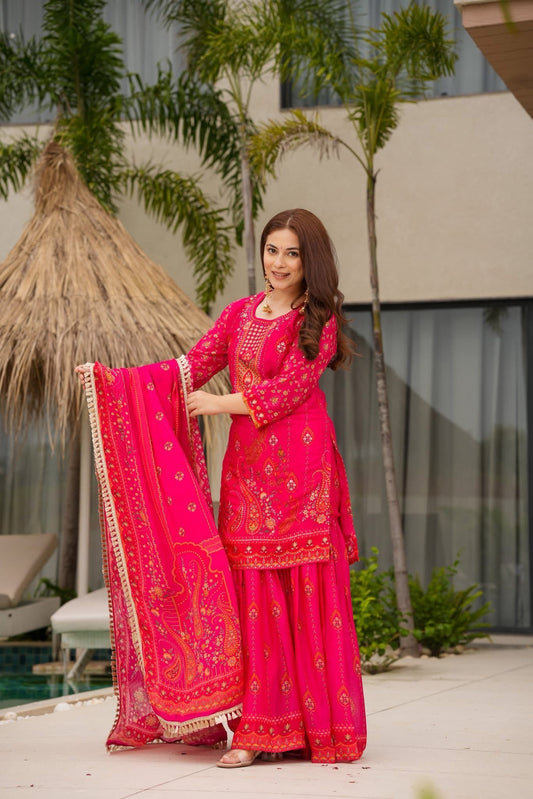 Tvesha Chinon Festive Kurta Set