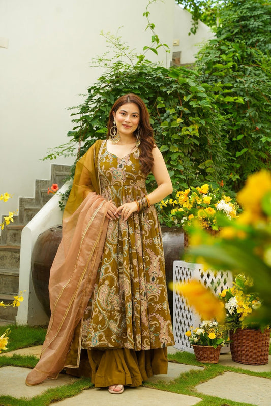 Tajwar Walnut Festive Suit Set