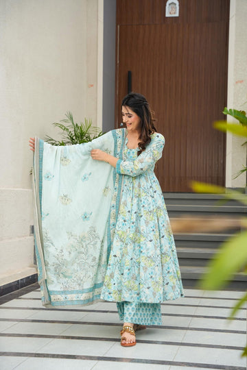 Ice Blossom Cotton Suit Set