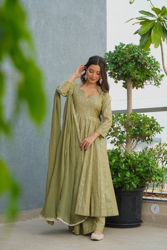 Inaaya Noori Anarkali Suit Set with Dupatta