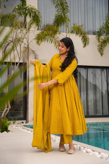 Honey Drizzle Mustard Suit Set