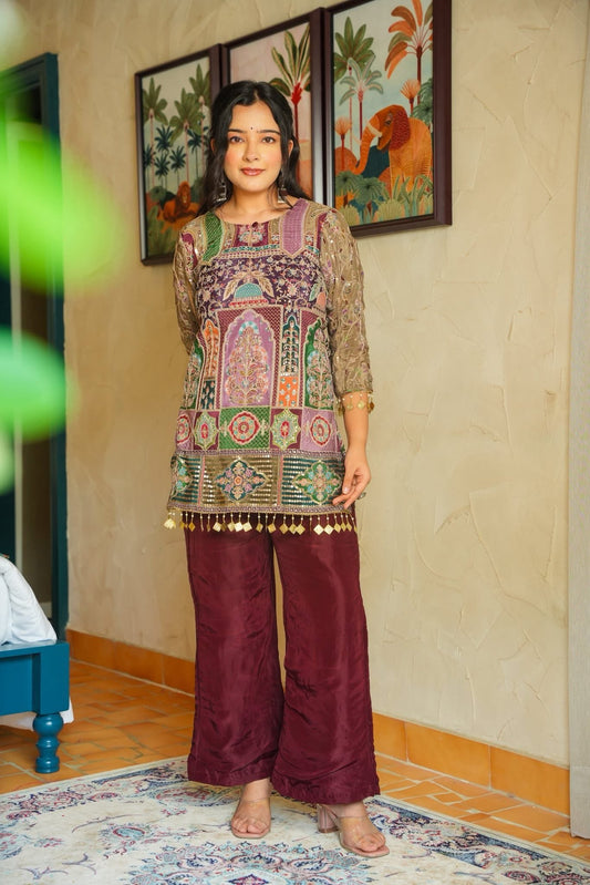 Aari Taaz Embroidered Festive Co-Ord Set