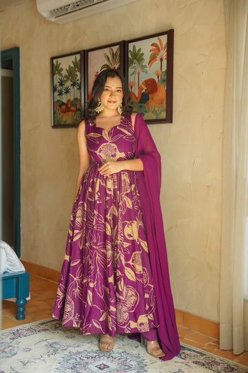 Parina Cotton Anarkali Suit Set