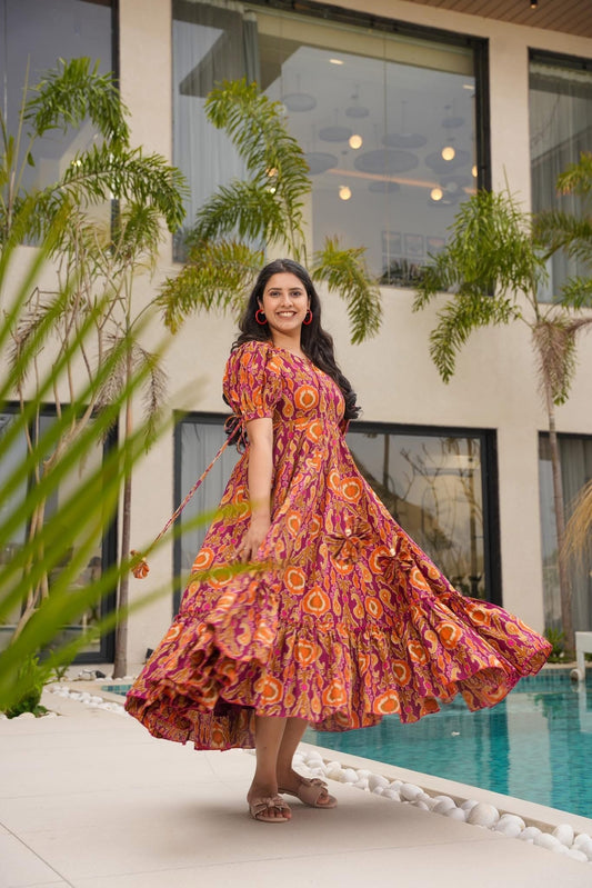 Bohemian Bloom Cotton Dress