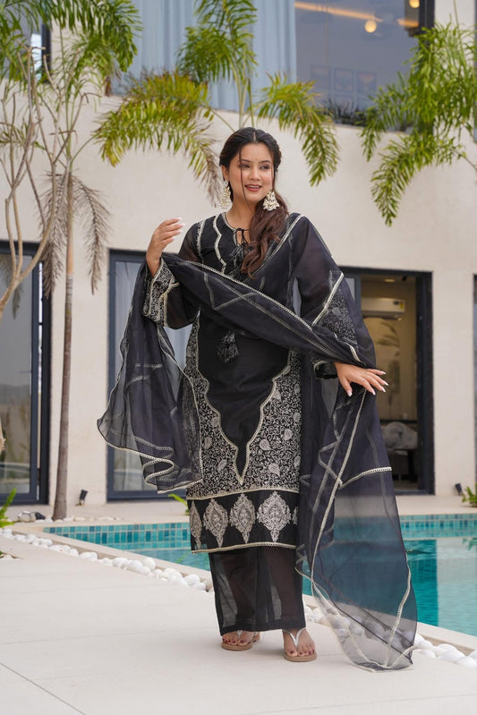 Regal Shadow Black Kurta Set