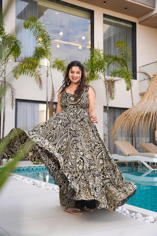 Victorian Cotton Maxi Dress